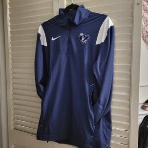 Unisex Nike Blue/White Quarter-Zip Windbreaker Small